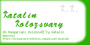 katalin kolozsvary business card